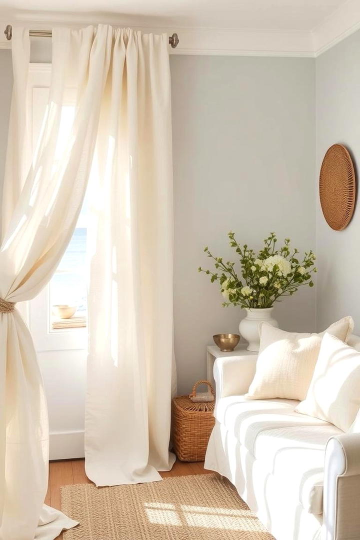 Linen and Cotton Fabrics - 30 Coastal Decor Ideas