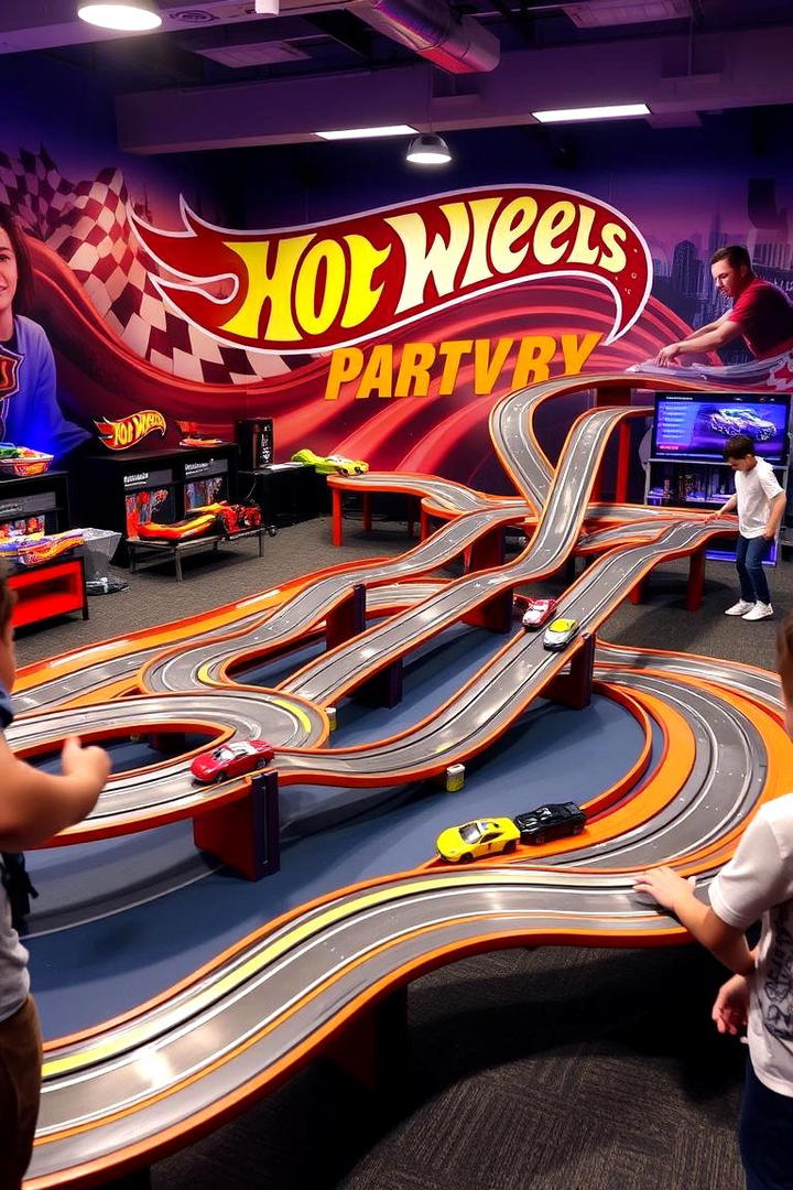 Live Hot Wheels Track Demonstration - 30 Hot Wheels Birthday Party Ideas