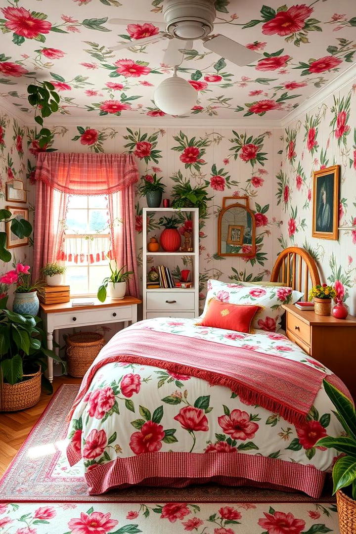 Lively Floral and Foliage - 30 Cottage Bedroom Ideas