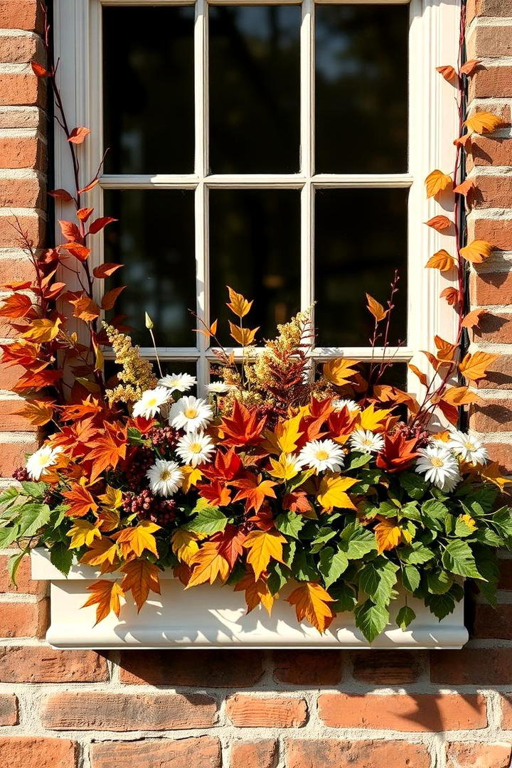 Lively Leaf Layers - 30 Fall Window Box Ideas