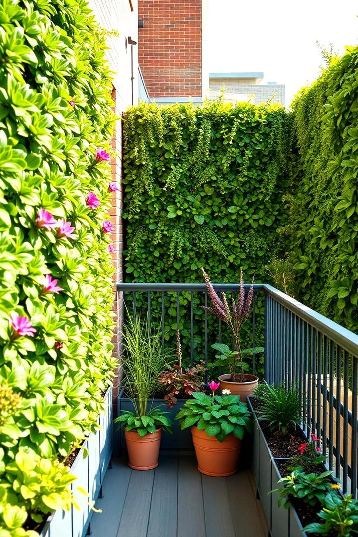 Living Wall Installations - 30 Balcony Privacy Ideas