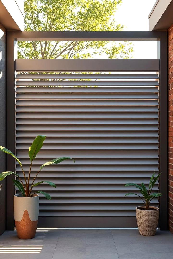 Louvered Privacy Panel - 30 Backyard Privacy Ideas