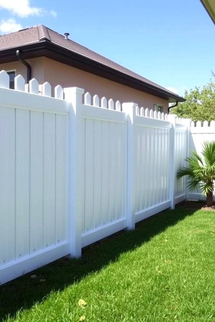 Low Maintenance PVC Fence - 30 Backyard Fence Ideas