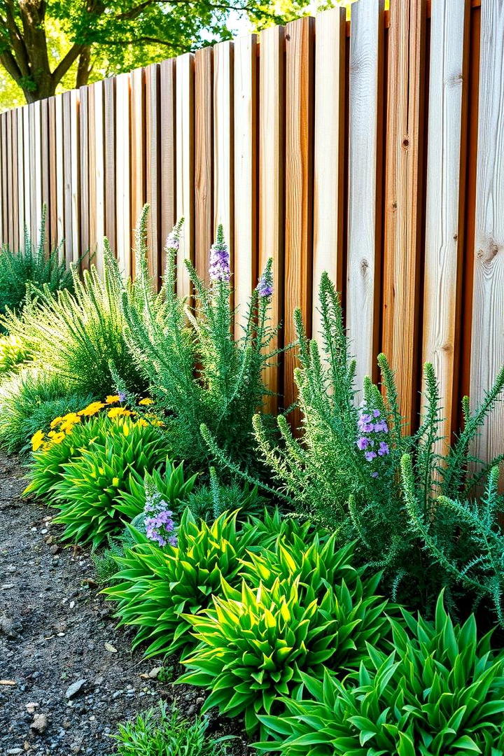 Low Water Landscape Plan - 30 Simple Fence Line Landscaping Ideas