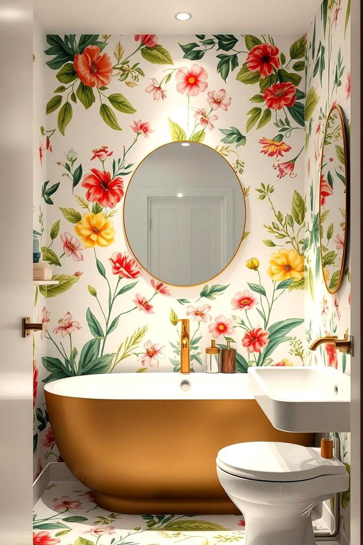 Lush Botanical Prints - 30 Bathroom Wall Ideas