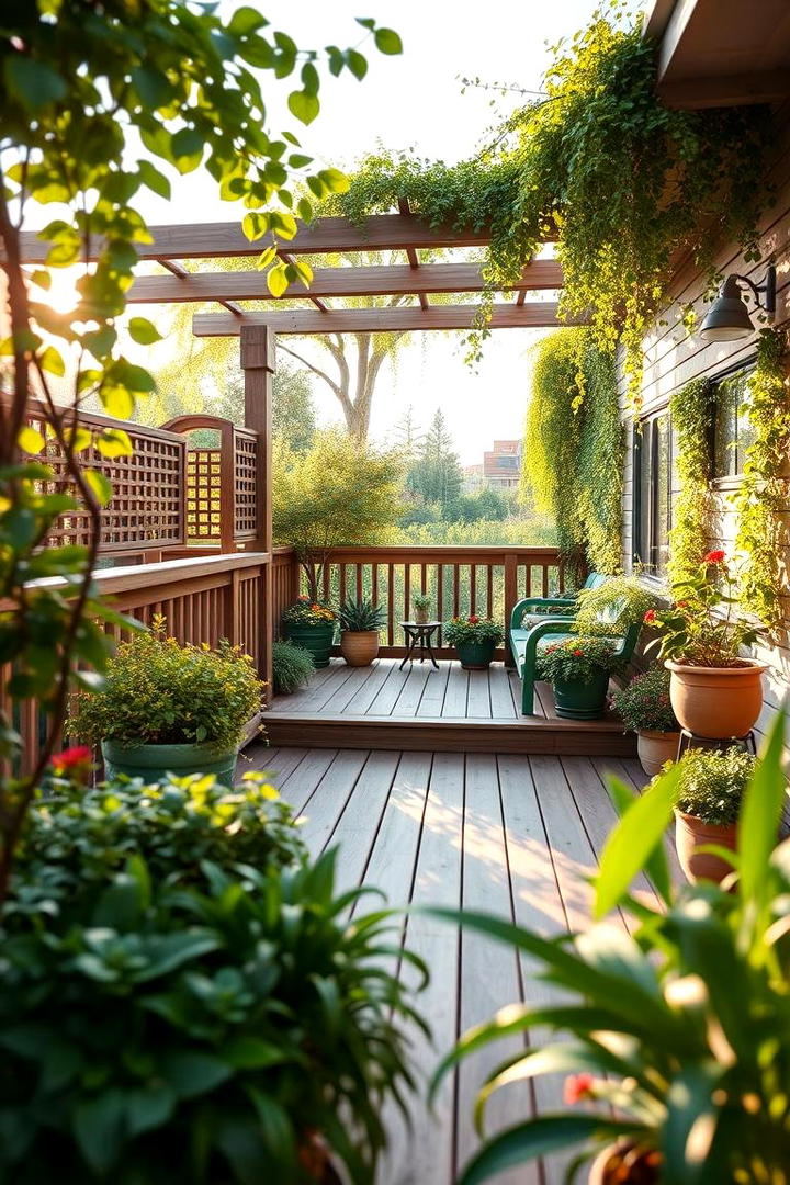 Lush Greenery Integration - 30 Backyard Deck Ideas on a Budget