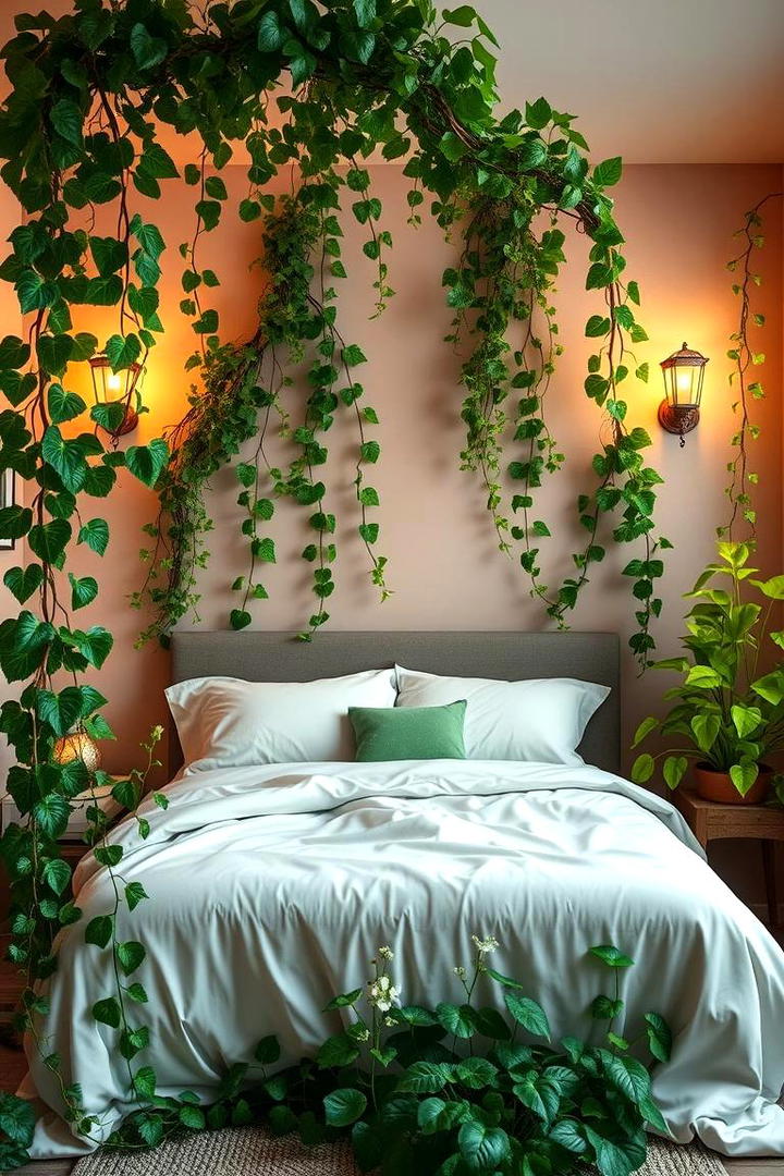 Lush Greenery and Vines - 30 romantic bedroom ideas