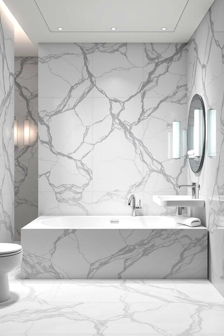 Luxe Marble Bathroom - 30 Grey and White Bathroom Ideas