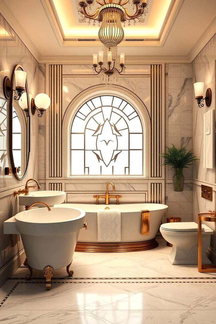 Luxurious Bathroom Designs - 30 Art Deco Interior Design Ideas