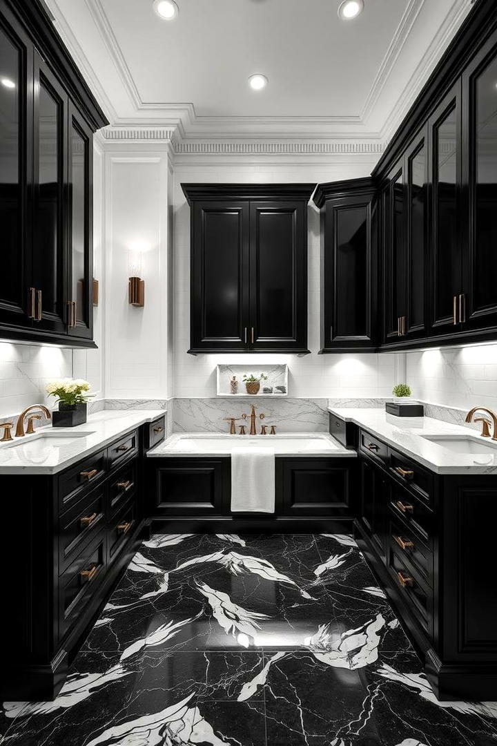 Luxurious Black and White - 30 bathroom with black cabinets ideas