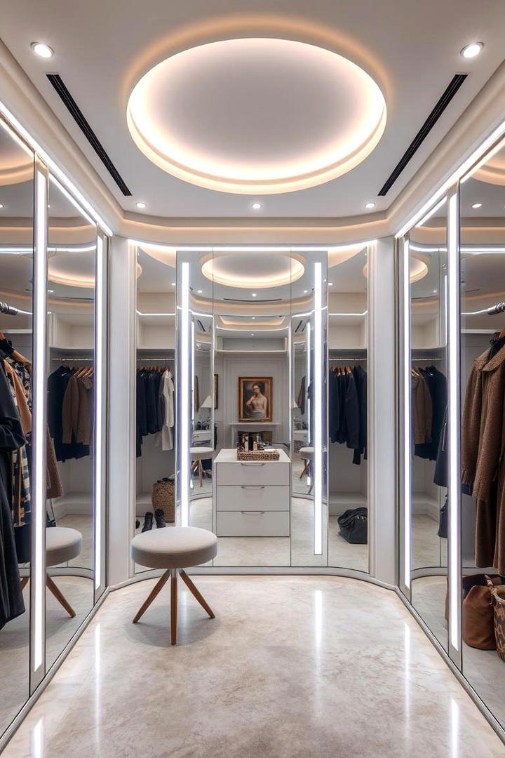 Luxurious Dressing Room Shine - 30 Aesthetic Room Ideas With Led Lights