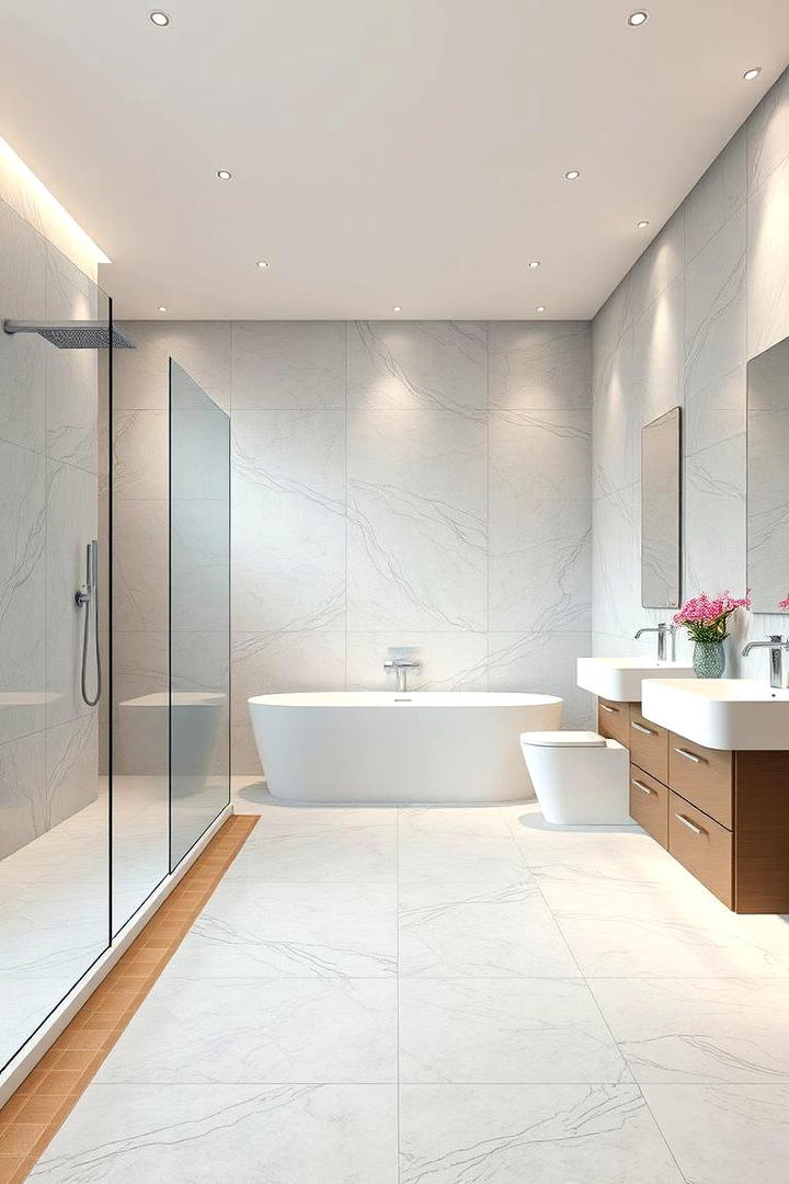 Luxurious Open Plan Wet Room - 30 Wet Room Ideas