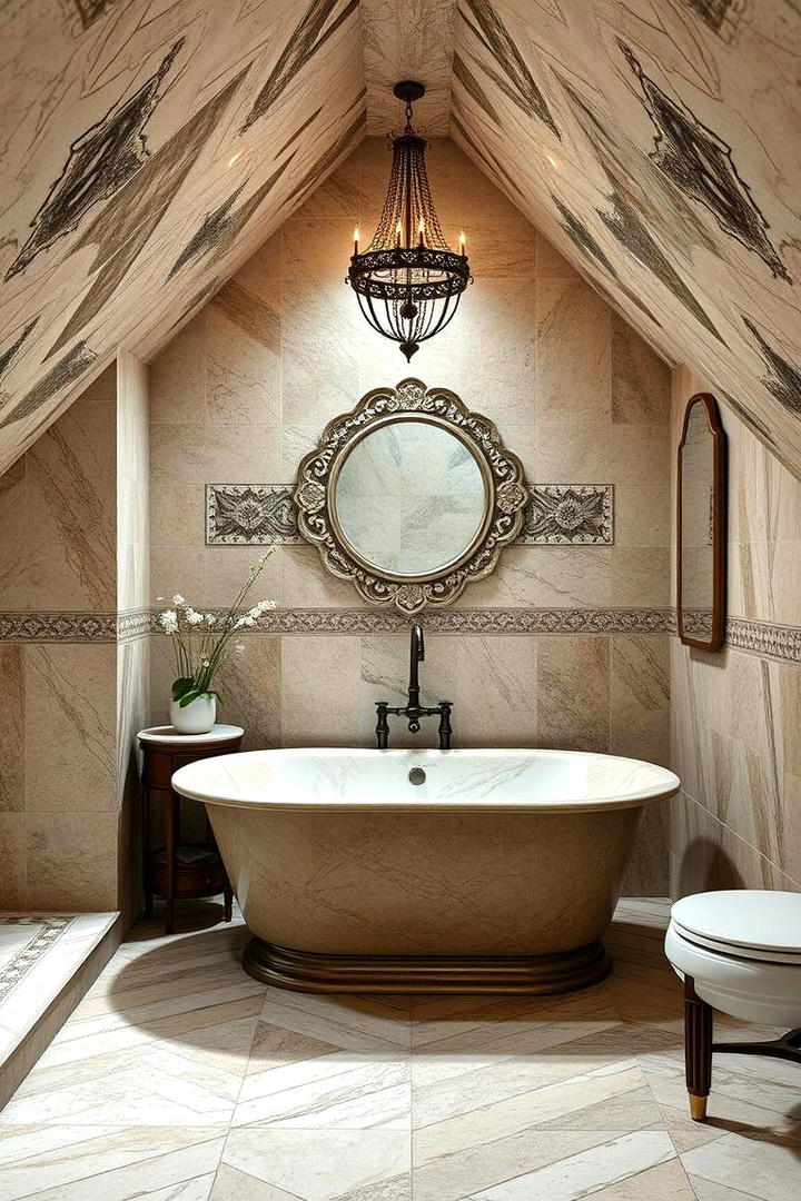 Luxurious Tile and Stone Finishes - 30 Attic Bathroom Ideas