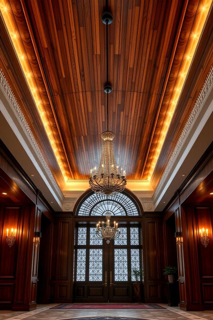 Luxurious Wood Slat Ceiling Finish - 30 Wood Slat Ceiling Ideas