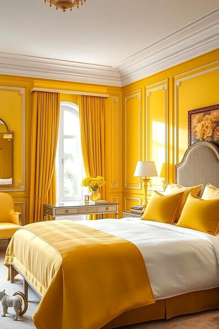 Luxurious Yellow Finishes - 30 Yellow Bedroom Ideas