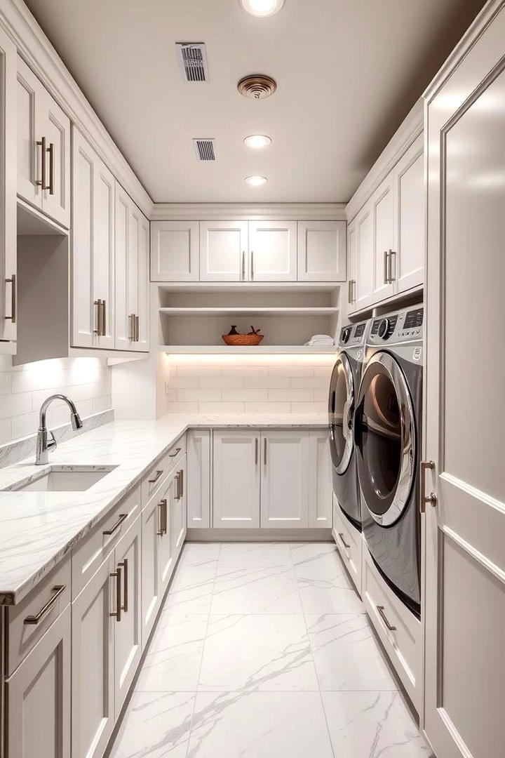 Luxury Feel with High End Finishes - 30 basement laundry room ideas