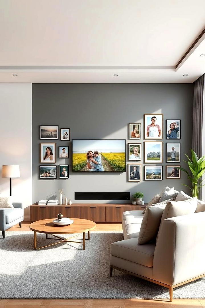 Magnetic Photo Wall - 30 Family Picture Wall Ideas