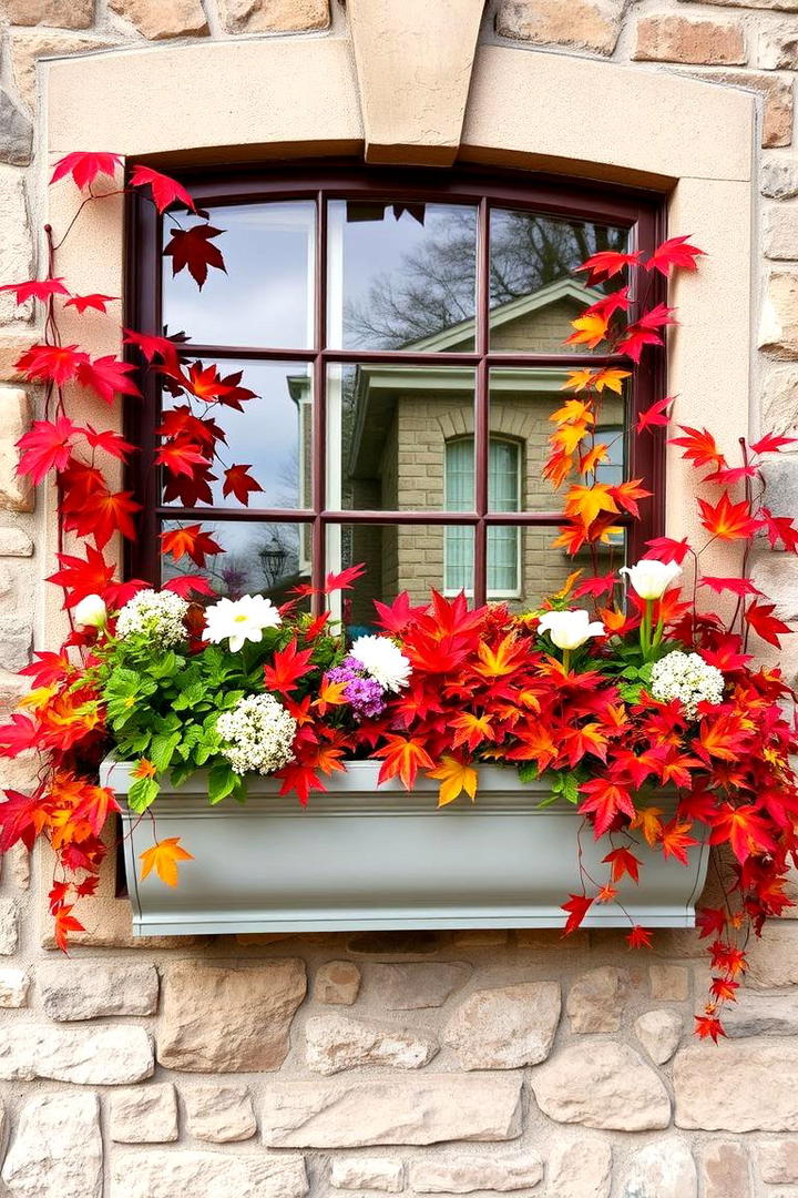 Maple Leaf Medley - 30 Fall Window Box Ideas