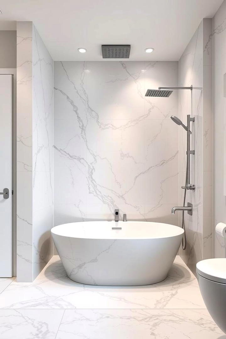 Marble Elegance - 30 Tub-shower Combo Ideas