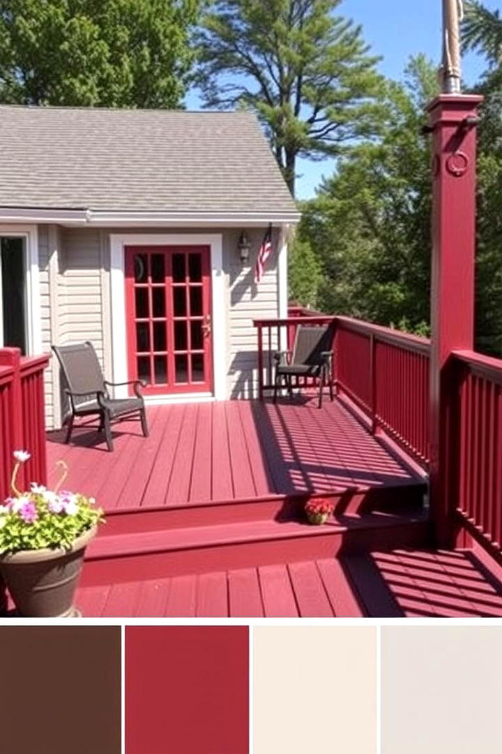 Maroon and Light Gray - 30 Two Tone Deck Color Schemes