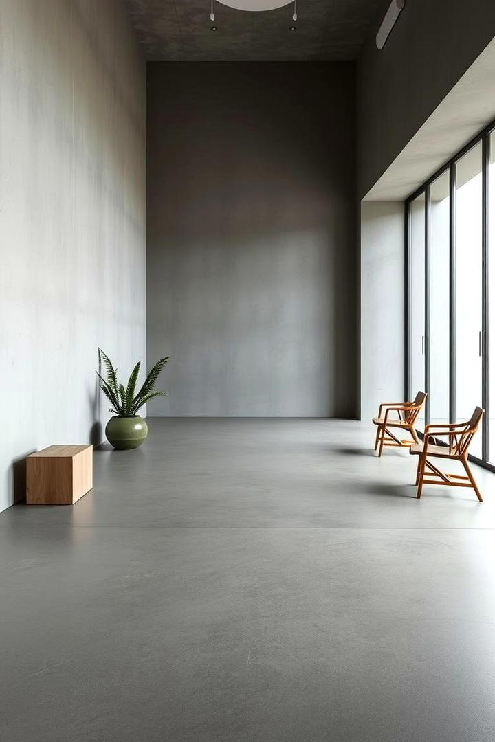 Matte Finish Concrete Style - 30 Concrete Floor Ideas