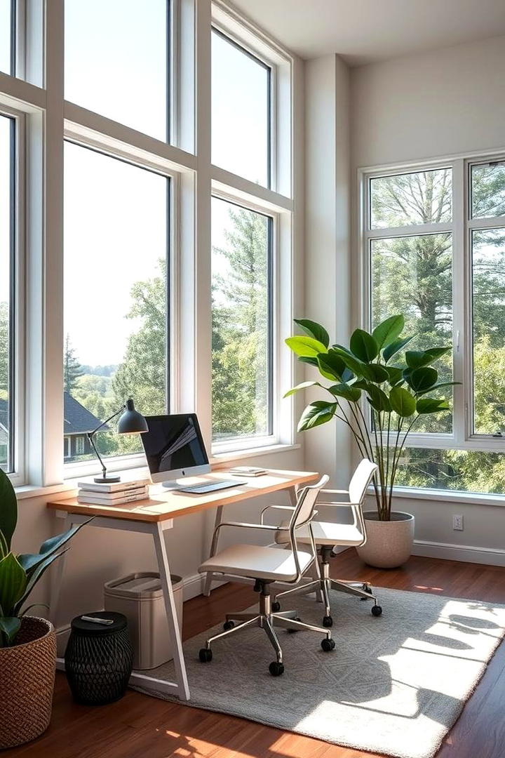 Maximizing Natural Light - 30 Budget Home Office Ideas