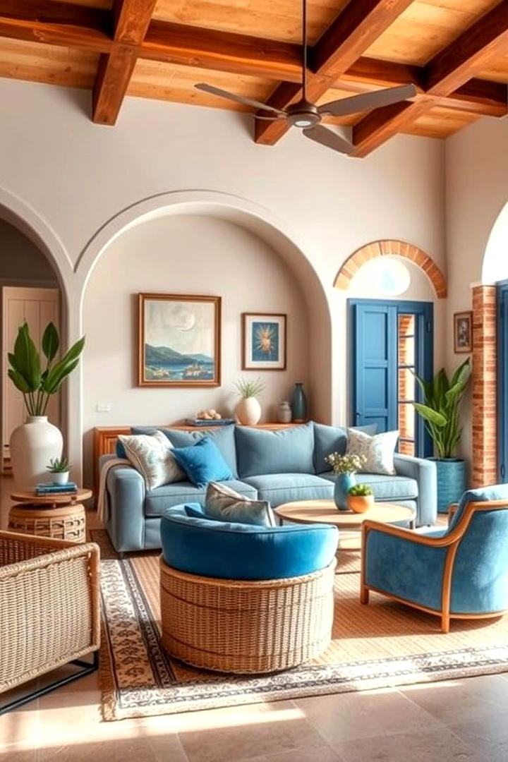 Mediterranean Color Palette - 30 Mediterranean Living Room Ideas