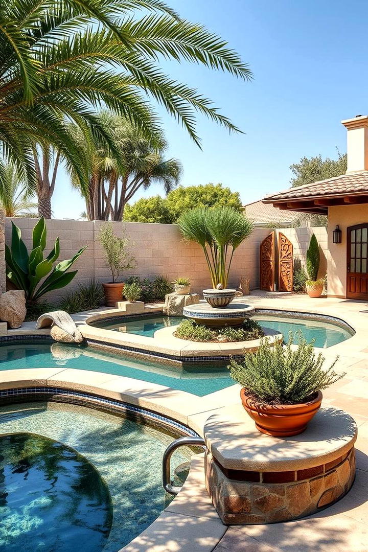 Mediterranean Poolside Escape - 30 Mediterranean Garden Ideas