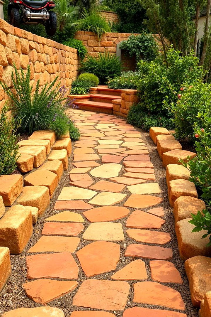 Mediterranean Stone Walk - 30 Rock Walkway Ideas