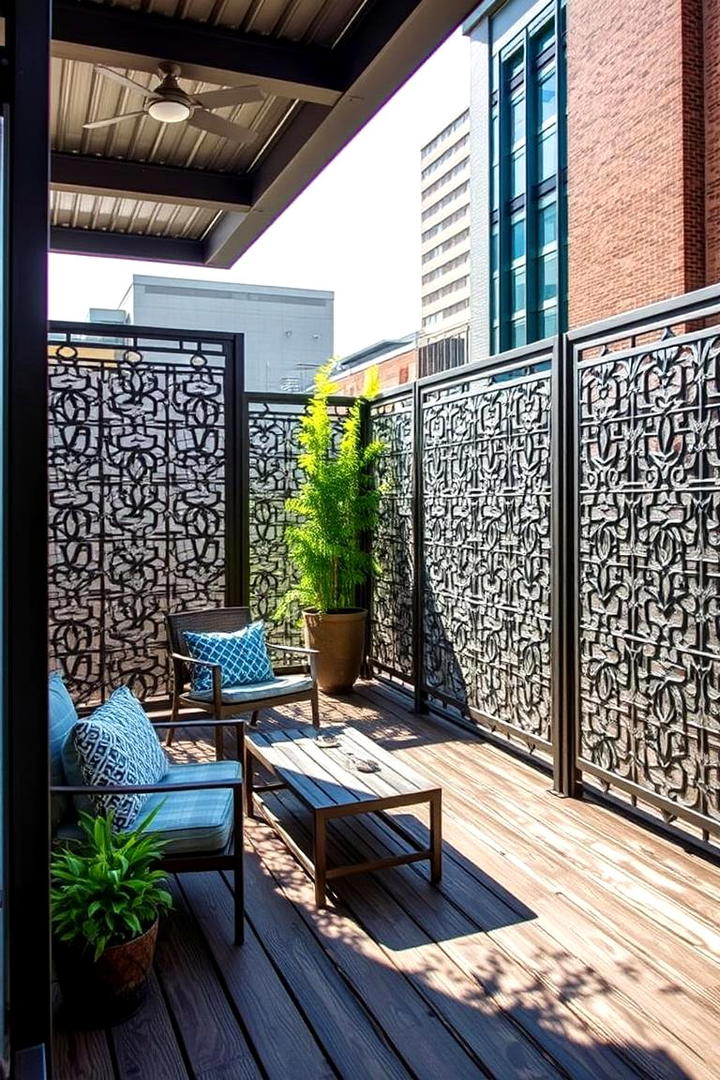 Metal Privacy Screens - 30 Deck Privacy Ideas