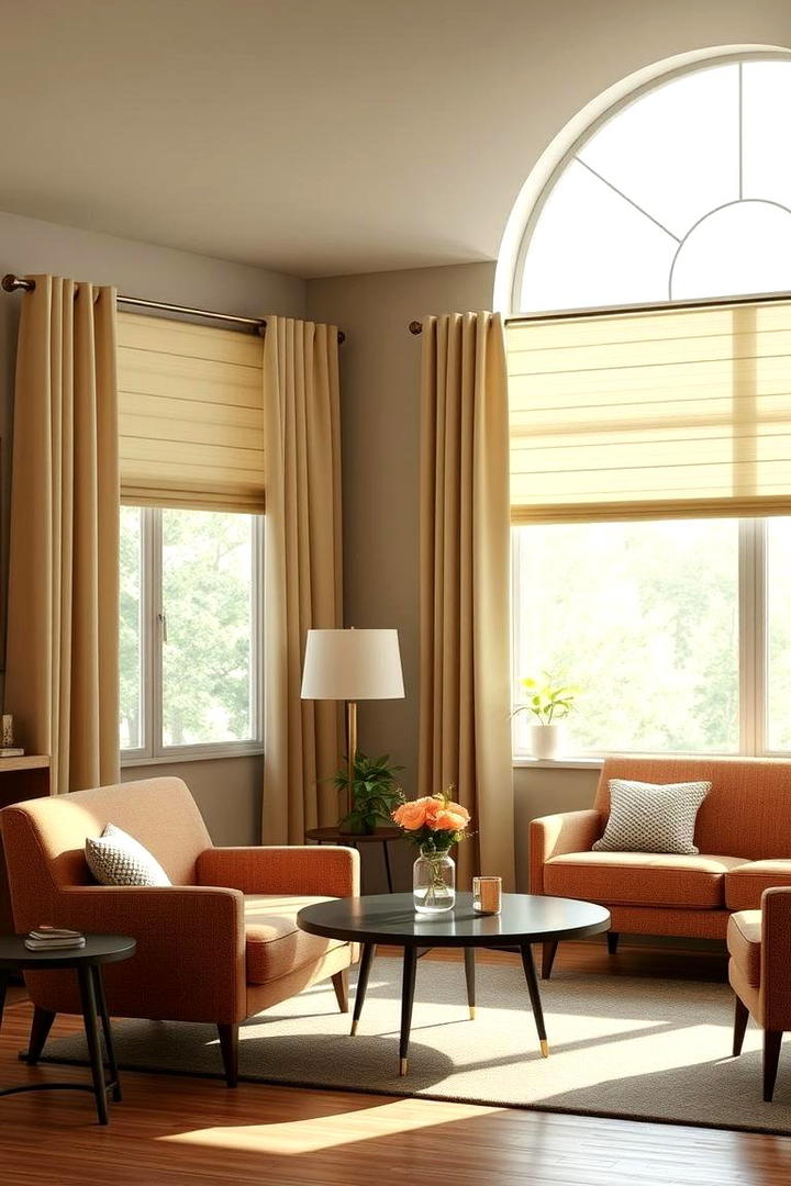 Mid Century Window Treatments - 30 1950s Living Room Ideas