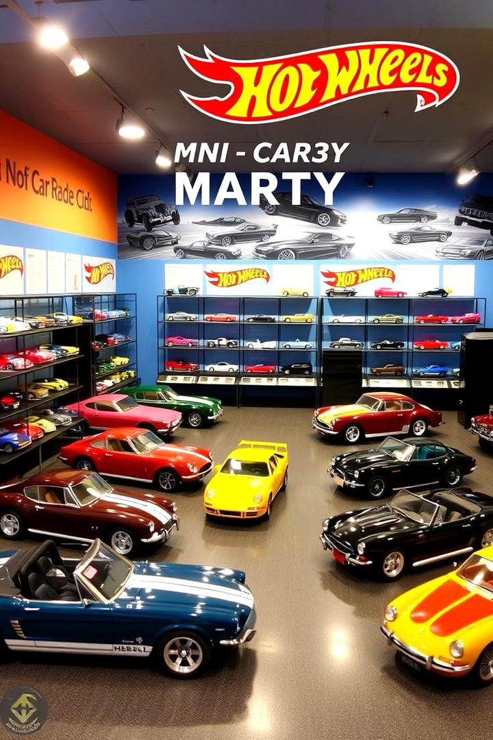 Mini Hot Wheels Car Museum - 30 Hot Wheels Birthday Party Ideas