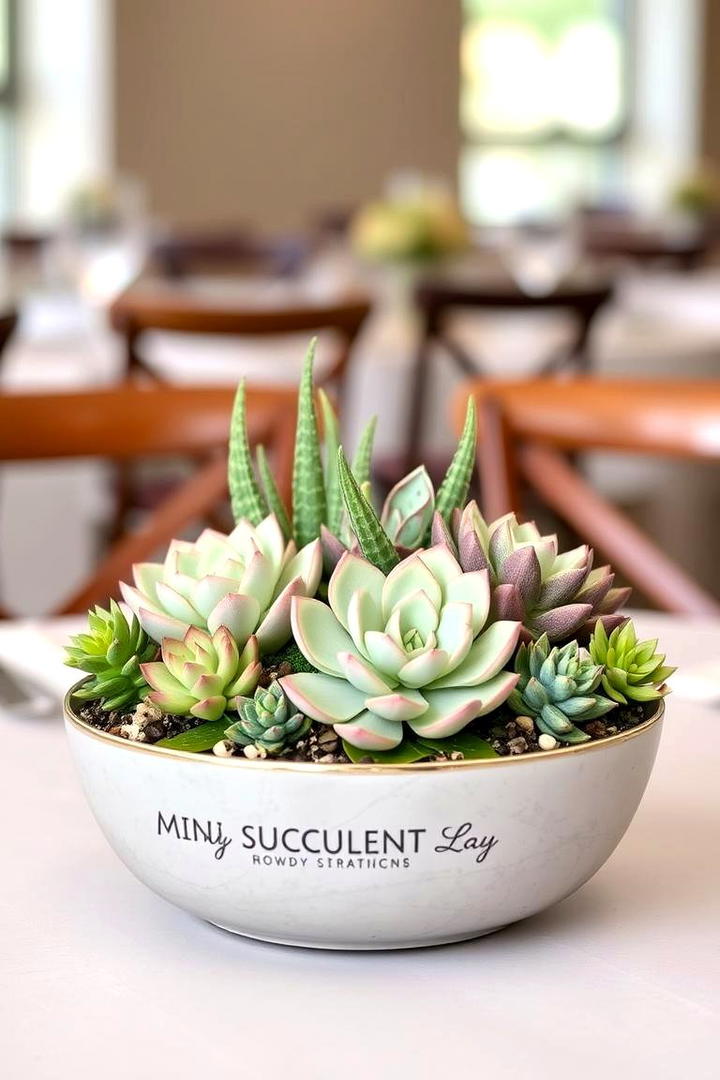 Mini Succulent Garden - 30 non-floral wedding centerpiece ideas