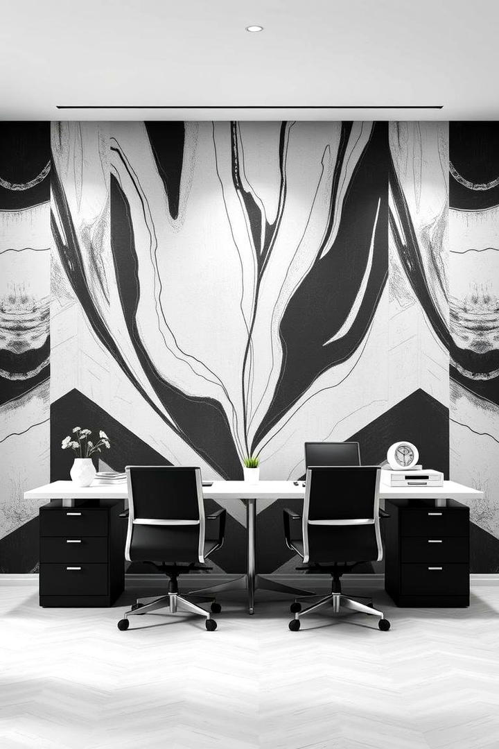 Minimalist Black and White - 30 Office Wallpaper Ideas