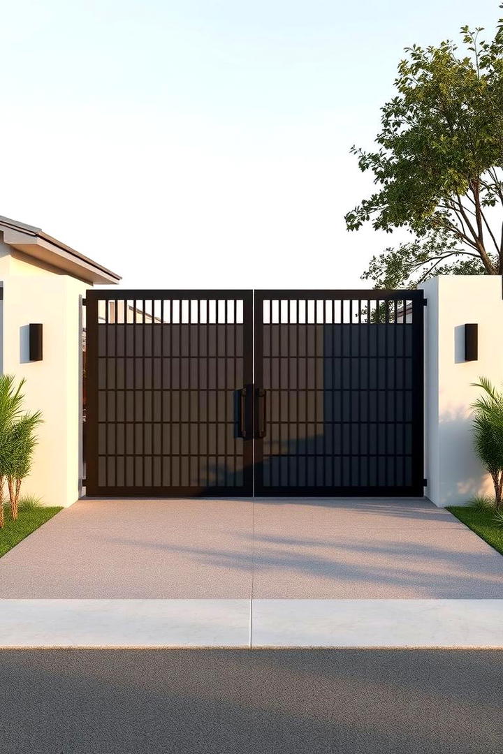 Minimalist Contemporary Gate - 30 Driveway Gate Ideas