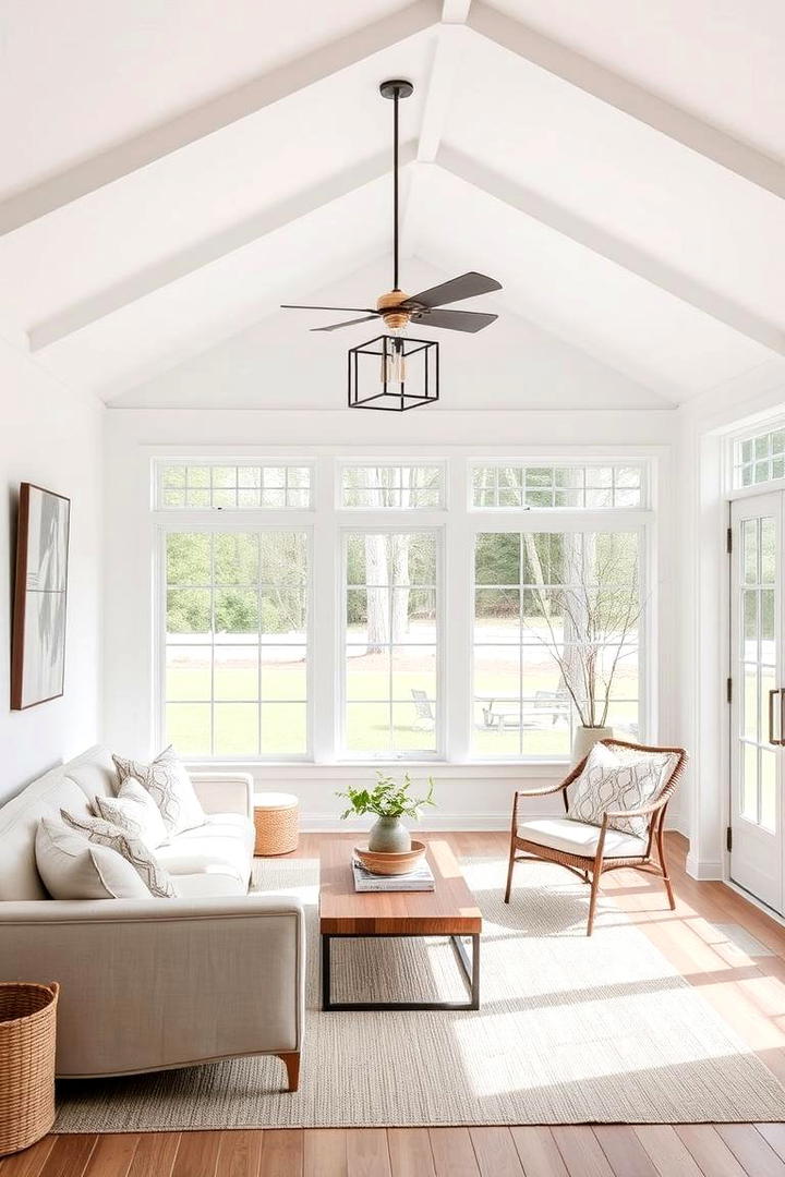 Minimalist Farmhouse Sunroom - 30 Farmhouse Sunroom Ideas