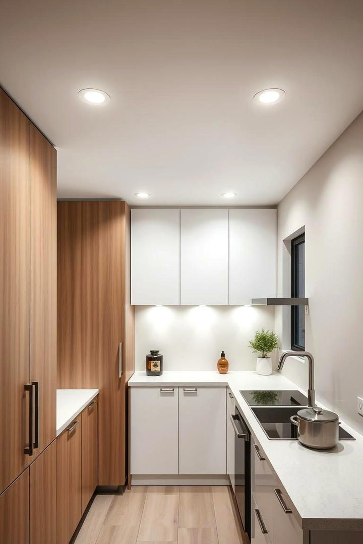 Minimalist Flush Mount Lights - 30 Small Kitchen Lighting Ideas