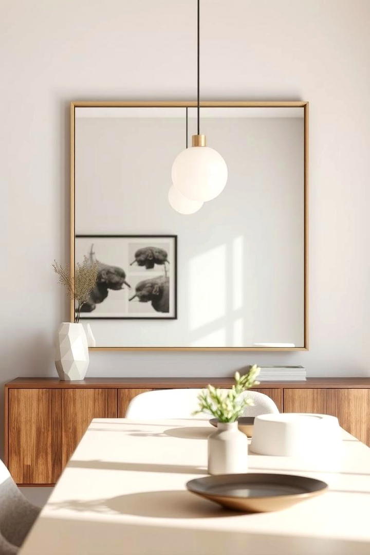 Minimalist Frame - 30 Dining Room Mirror Ideas