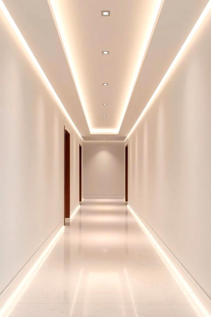 Minimalist Hallway Accents - 30 Aesthetic Room Ideas With Led Lights