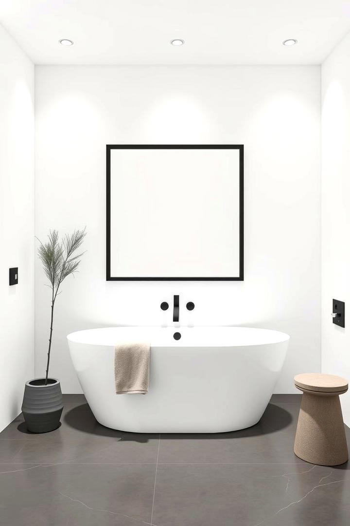 Minimalist Line Art - 30 Bathroom Art Ideas