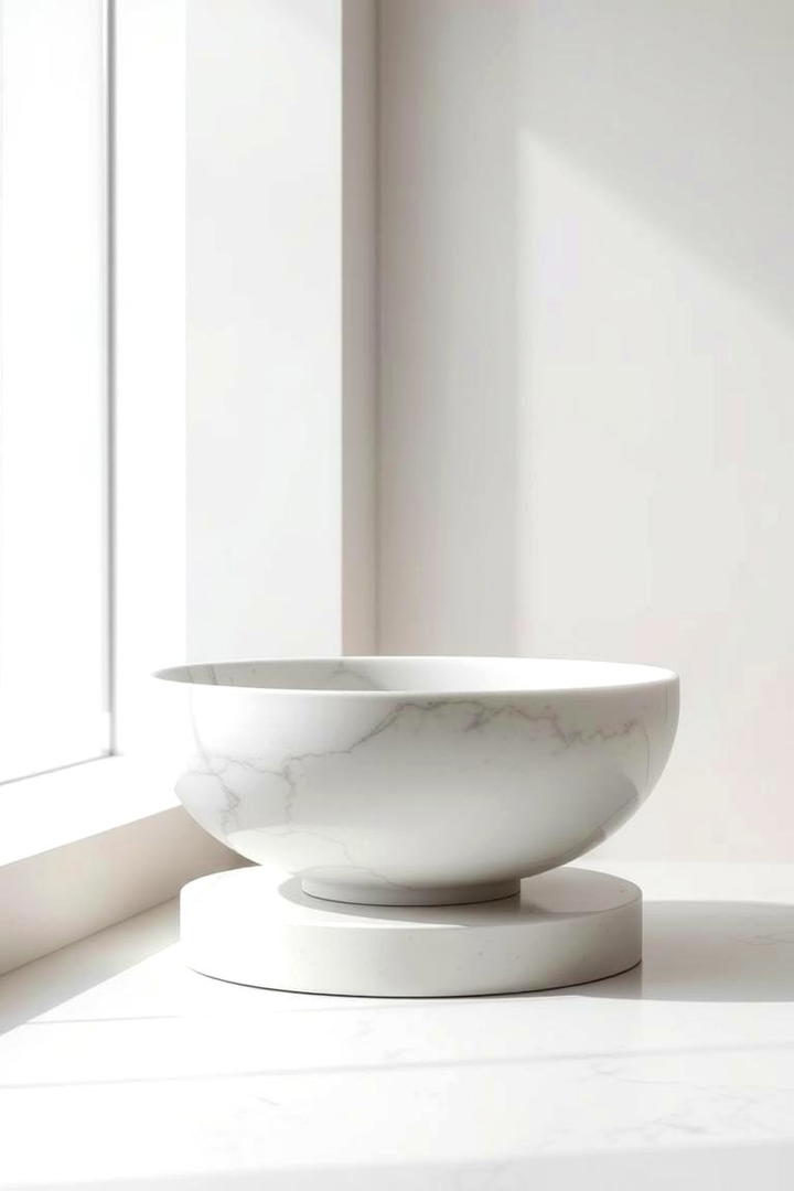 Minimalist Marble Dough Bowl Showcase - 30 Dough Bowl Decor Ideas