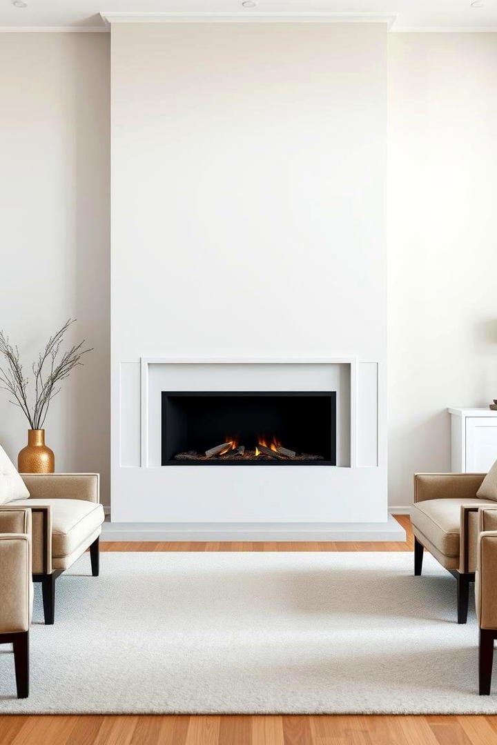 Minimalist Matte Finish - 30 Fireplace Paint Ideas