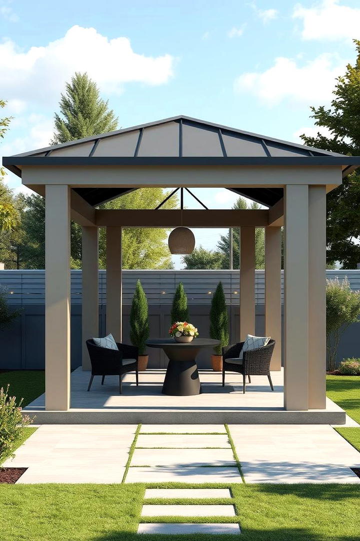 Minimalist Modern Gazebo - 30 Backyard Gazebo Ideas