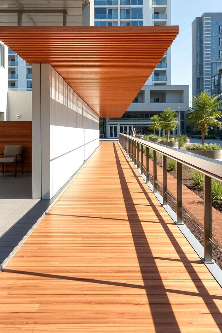 Minimalist Modern Walkway - 30 Wooden Walkway Ideas