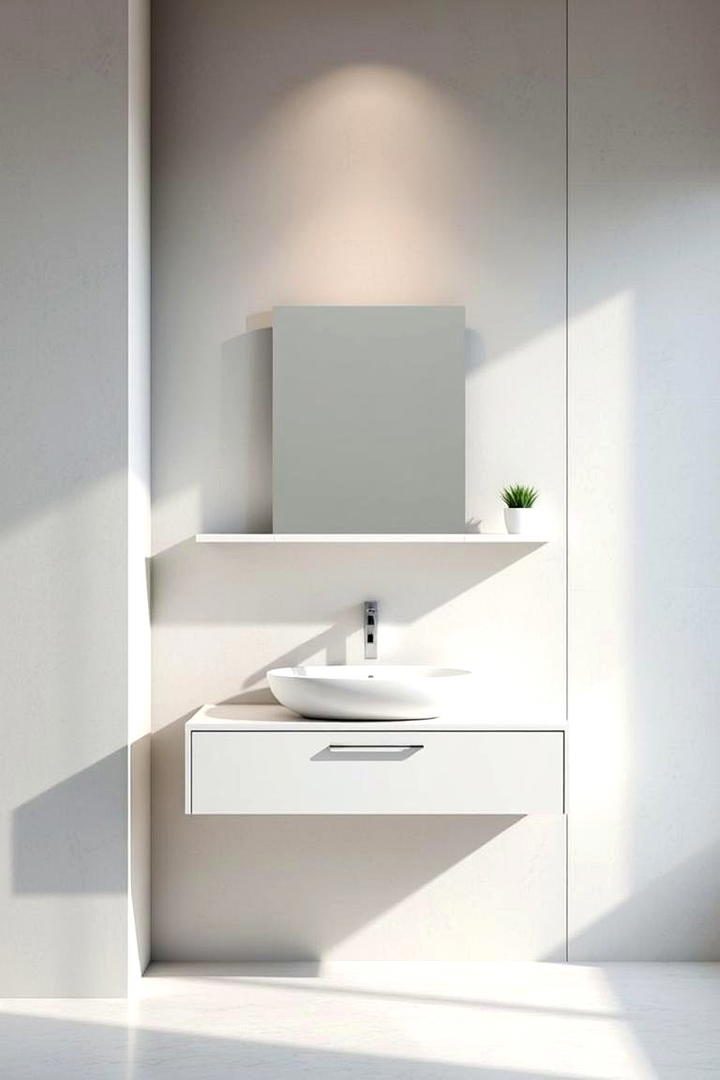 Minimalist Wall Mounted Vanity - 30 Small Bathroom Vanity Ideas