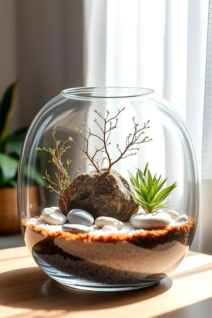 Minimalist Zen Terrarium - 30 Terrarium Ideas