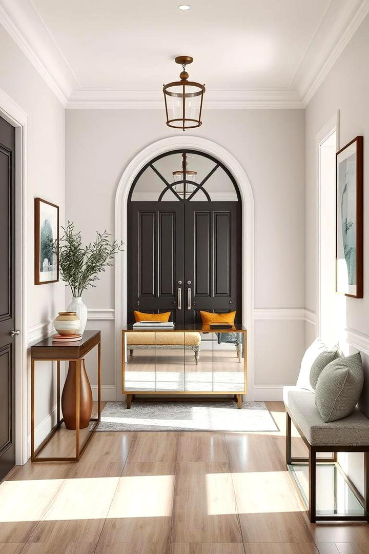 Mirrored Accent Piece - 30 Entryway Mirror Ideas