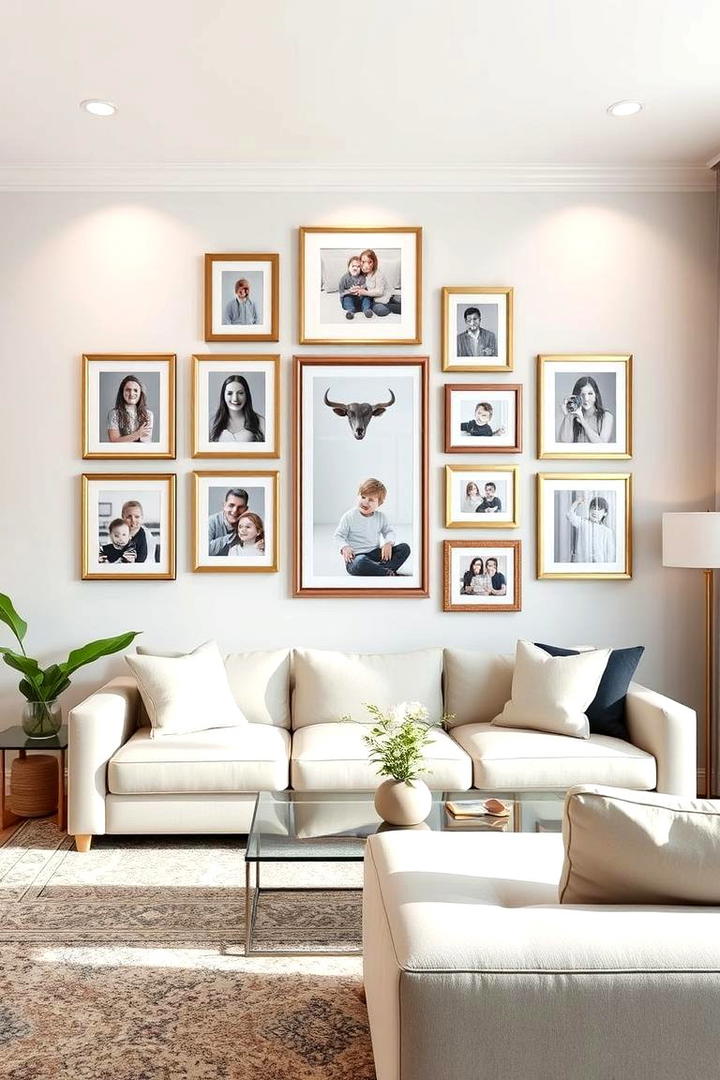 Mirrored Frame Collection - 30 Family Picture Wall Ideas