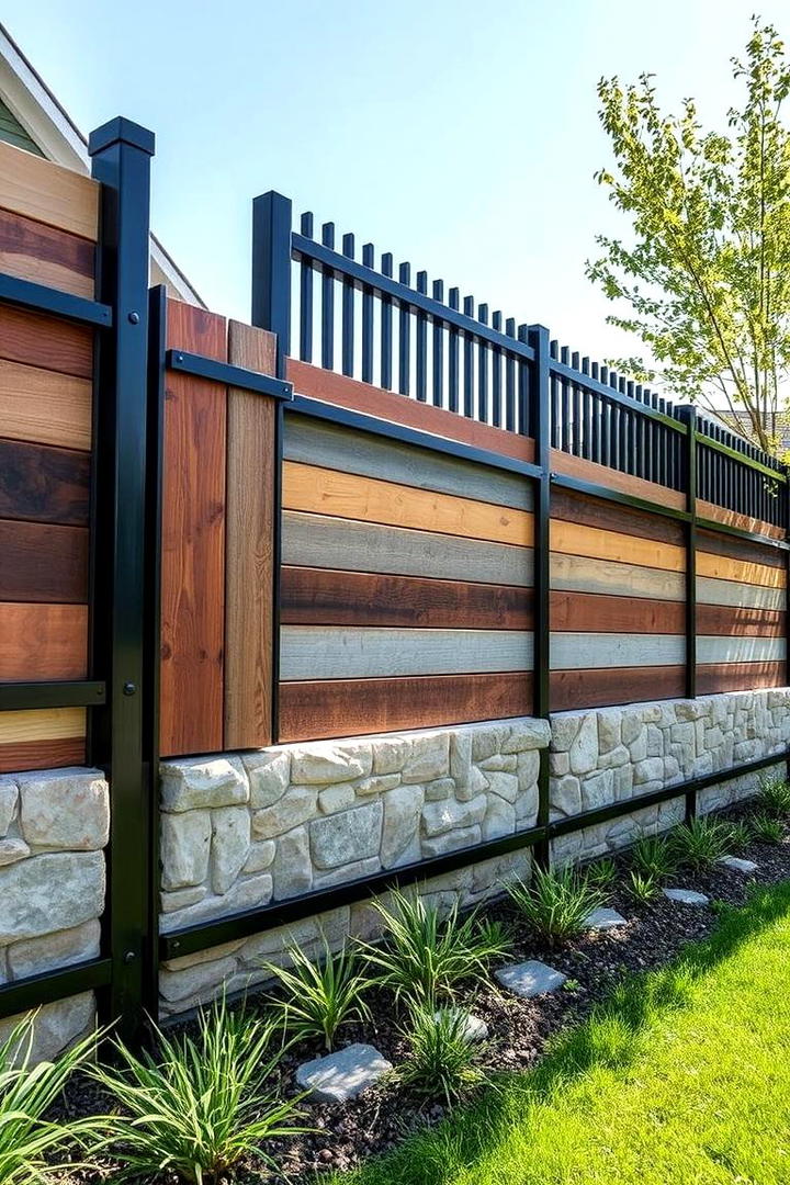 Mixed Material Fencing - 30 Decorative Fence Ideas