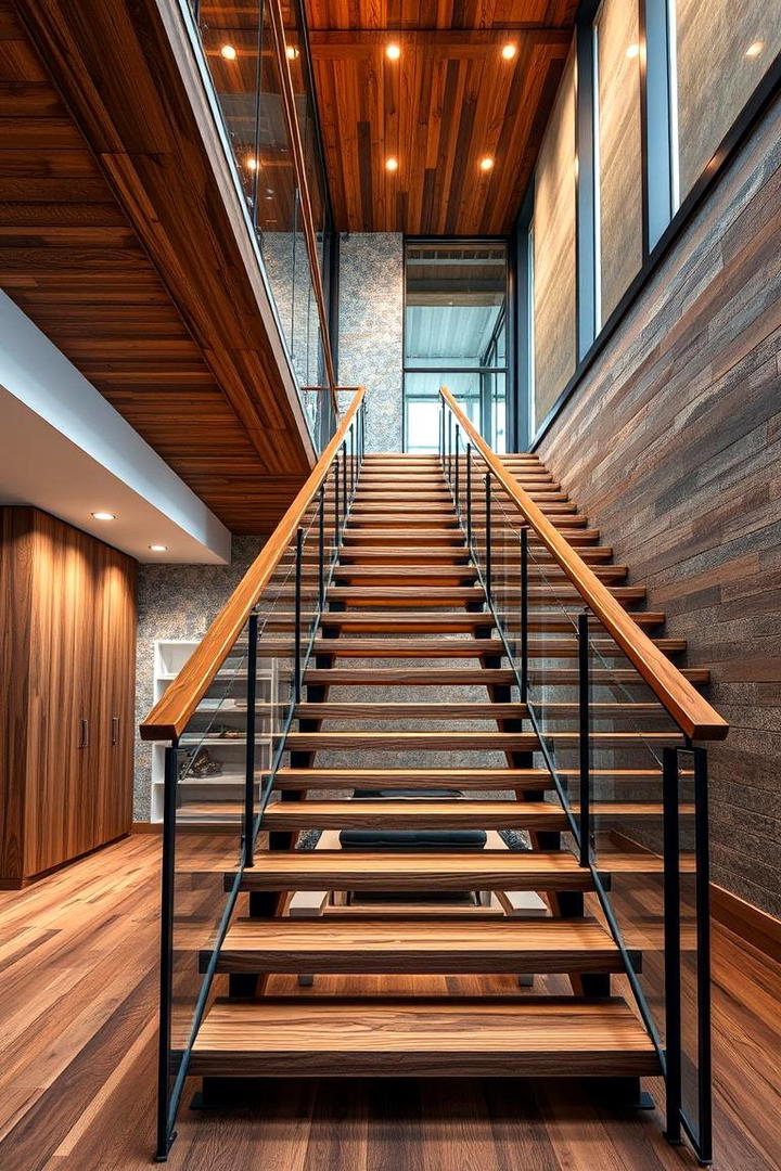 Mixed Materials Staircase - 30 Modern Staircases